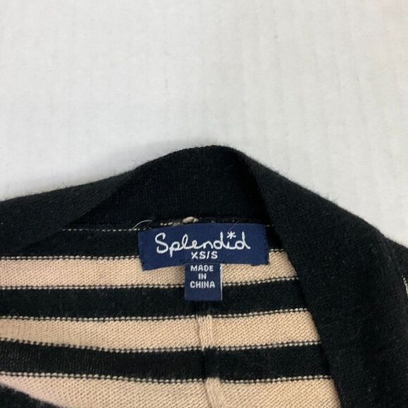 Splendid Open Front Cardigan Striped Dolman 3/4 Sleeve Loose Fit Sweater XS/S - Picture 5 of 11